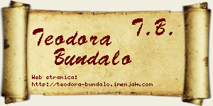 Teodora Bundalo vizit kartica